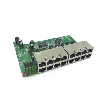 OEM 10 / 100mbps RJ45 16Port Fast Ethernet Switch module Lan Hub MUMS, ES Plug Adapteris 5v Barošanas Tīkla Slēdzi, mātesplates