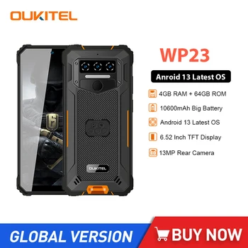 Oukitel WP23 Izturīgs Viedtālruņu 6.52 Collu HD Displejs Octa Core 4 GB+64GB 10600mAh Lielu Akumulatoru 13MP Kameru, proti, 4G, Mobilajiem Tālruņiem, NFC