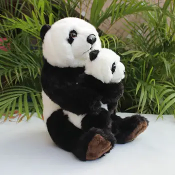 Panda Augstas Precizitātes Anime Gudrs Plushie Giant Panda Plīša Rotaļlietas, Dabīgas Dzīvnieku Simulācijas Pildījumu Lelle Kawai Rotaļlietas, Dāvanas Bērniem