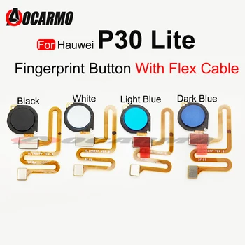 Par Huawei P30 Lite pirkstu Nospiedumu Pogu Home Touch ID Sensors Flex Cable Rezerves Daļas, Remonts