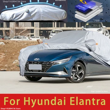 Par Hyundai Elantra Pielāgots Āra Aizsardzības Pilnu Automašīnas Sedz Sniega sega, Saulessargs Ūdensizturīgs nepievelk putekļus Ārpuse Auto piederumi