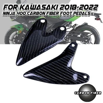Par Kawasaki Ninja 400 2018-2023 100% Pilna Sausā 3K Oglekļa Šķiedras Kāju Pedāļiem Daļas Pārsegi Pārsegi Komplekts Motociklu Aksesuāri