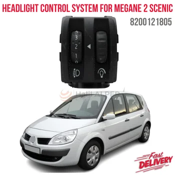 Par Renault Megane 2 Scenic Oem gaismas kontrole, priekšējo lukturu izlīdzināšanas sistēma slēdzis 8200121805 ātra piegāde augstas kvalitātes rezerves daļas