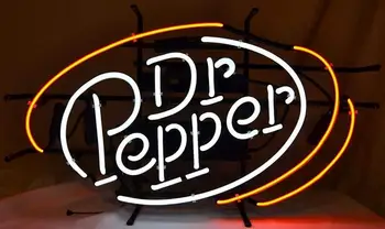 Pasūtījuma Dr Pepper Stikla Neona Gaismas Zīme, Alus Bārs