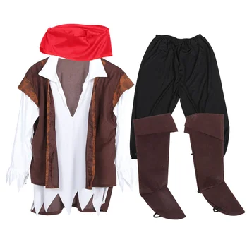 Pirātu Cosplay Kostīmu Dekoratīvie Foto Prop Darbības Apģērbs Vīriešu Lomu Auduma Halloween Puse Vīriešu Aksesuārus Pieaugušie