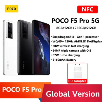 POCO F5 Pro Globālo Versiju 256 GB/512 GB Snapdragon® 8+ Gen 1 6.67