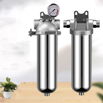 Pre-filtrs sadzīves arī ūdens visu māju sadzīves ūdens attīrītājs 304 nerūsējošā tērauda augstas plūsmas backwashing ūdens filtrs