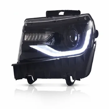 Pāris Auto Lukturu komplekts Chevrolet Camaro 2014. - 2015. Gada Auto Priekšējo Gaismu Plug&Play Auto LED Galvas Lukturis Sistēma