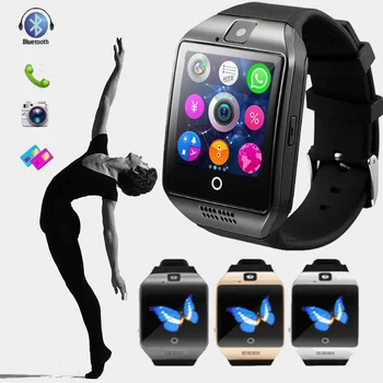 Q18 Touch Screen Smart Skatīties Vīriešu, Sieviešu Rokas Pulkstenis Bluetooth Zvanu Sim Karšu Android Skatīties Sporta Pedometrs Fit Smartwatch Waterproo