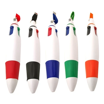 Radošā Plastmasas Siksniņa Lodīšu Pildspalva 0.7 mm, Četru krāsu Lodīšu Pildspalvu Ar Karājas Virve Students, Skolotājs, Vairāku krāsu Siksniņa Pen