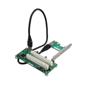 Rakstāmgalda PCI-Express PCI-E, lai PCI Adapteris Karte PCIe Duālais Pci Paplašināšanas Kartes Slots USB 3.0 Pievienot uz Kartes