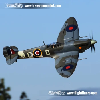 RC lidmašīnas Freewing FlightLine Spitfire MK.IX 1200 Spārnu PNP putu modelis warbird plaknes