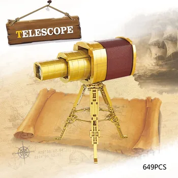 Retro Classic Scalable Jūras Teleskopu Mini Grupu Tvaika Modeli Komplektē Celtniecības Ķieģeļu Izglītības Rotaļlietu Vākšanu Par Kazlēnu, Dāvanu