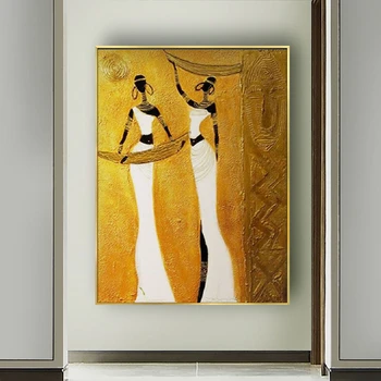 Roku Apgleznoti Augstas Kvalitātes Portrets Eļļas Glezna Uz Audekla Anotācija Āfrikas Sieviete, Wall Art Attēlus Dzīvojamā Istaba Dekori Plakāts