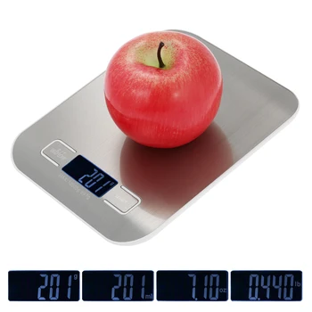 Sadzīves Virtuves mēroga 5Kg/10kg 1g Pārtikas Diētu Pasta Svari atlikumu Mērīšanas rīks Slim LCD Ciparu Elektronisko Svaru skalas