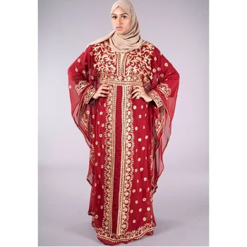 Sarkanā Jaunā Karaļa Mantija Āfrikas Līgavas Abaya Fāzēm, Dubaija Gara Kleita Eiropas un Amerikas Modes Tendences