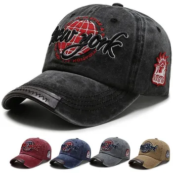 Saulessarga Beisbola cepure Kvalitātes Retro stila Mazgātas Kokvilnas Trucker Cap elpojošs Regulējams Izšūtu Cepuri Pārgājieni