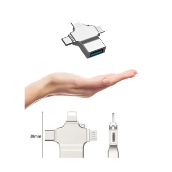 SD Karšu Lasītājs Micro-Kartes Adapteris 4 in 1 USB 3.0 Micro-Sd un USB, Cardreader USB Apple Saskarne OTG Adaptador