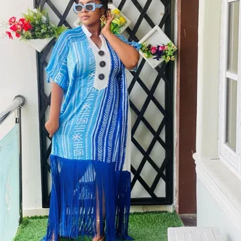 Sen Maxi Āfrikas Kleitas Sieviešu Modes Musulmaņu Abaya Pušķis Brīvs Kleita, Dubaija Drukāt Dāmas Tradicionālo Āfrikas Apģērbi