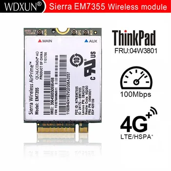 Sierra Wireless Airprime Em7355 Qualcom Gobi5000 Ngff 4g Lte Modulis Lenovo X240 T440 T540 W540 Fru:04w3801 Tīkla Modemu