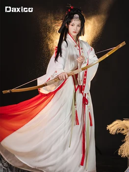 Sieviete Elegants Ķīniešu Hanfu Paukotājs Tradicionālo Seno Han Dynasty Tautas Deju Tērpu Noble Kimono Samurai Cosplay Apģērbi