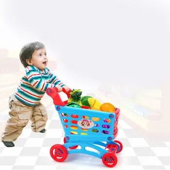 Simulācijas Lielveikalu Iepirkumu Grozs Izlikties, Spēlēt Rotaļlietas Mini Plastmasas Ratiņi, Spēlēt Rotaļlietas, Dāvanu Bērniem Spēlēt Lomu Izlikties Spēle