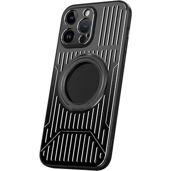 Slim Case for iPhone 14 Pro Max/14 Plus/14 Pro/14, Foršs Metāla Gadījumā, Anti-Scratch Lēcu Aizsardzības Vāka Magnētisko Rotācijas Gredzens