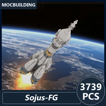 Sojus-FG Raķete Kosmosa kuģa Modeli Km Celtniecības Bloki Diy Samontēti Ķieģeļi Kosmosa Sērija Izglītības Radošā Reklāmas Rotaļlietas, Dāvanas