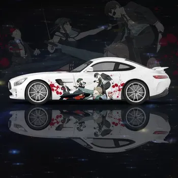 SPIEGU×ĢIMENES Anime Auto Wrap Aizsargātu Uzlīmes Auto Decal Radošo Uzlīmes, Auto Virsbūves Izskatu Modifikācijas Dekoratīvās Uzlīmes