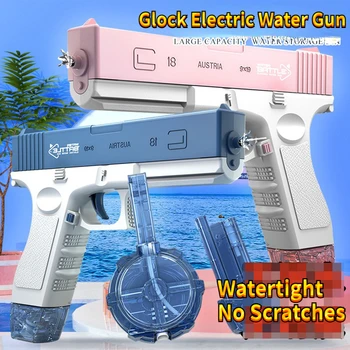 Spēlējot Ar Ūdeni Pavasarī, Vasarā Pieaugušo Zēniem Un Meitenēm, Elektriskie Nepārtraukta Automātiskā Palaišana Ūdens Pistoli Rotaļlietas Augstspiediena Pistoles