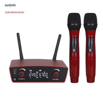 SUW-DW300/M13R Augstas Skaņas Kvalitātes Balss karaoke Bezvadu Mikrofonu Sistēma 2 Kanālu Dinamiskā Bezvadu Mikrofonu