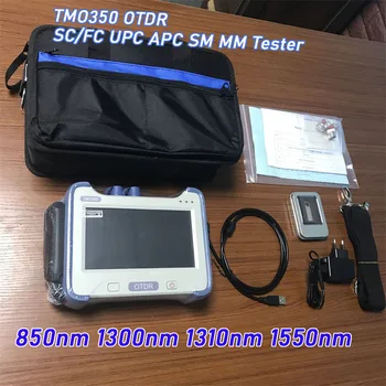 Sākotnējā TMO350 OTDR SC/FC UPC un APC SM MM Testeri 850nm 1300nm 1310nm 1550nm Optisko Laika Domēna Reflectometer Multi-valodas