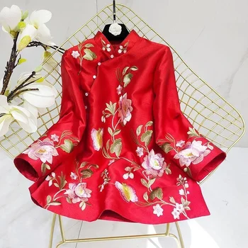 Tang Uzvalks, Krekls Nacionālā Stila Tradicionālo Eleganti Izšuvumi Sieviešu Ķīnas Vintage Blūze Zaudēt Sieviešu Hanfu Topi 2023 Jaunas