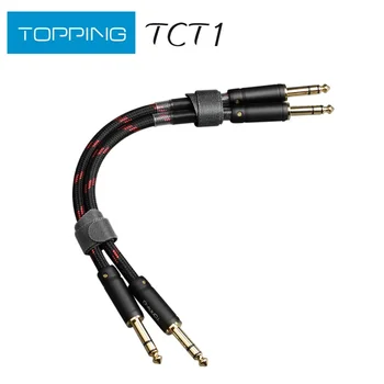 TCT1 HIFI Audio Kabelis TRS uz TRS Lielu Trīs-core 6.35 mm Vīrietis, lai Vīrietis Līdzsvaru Kabelis