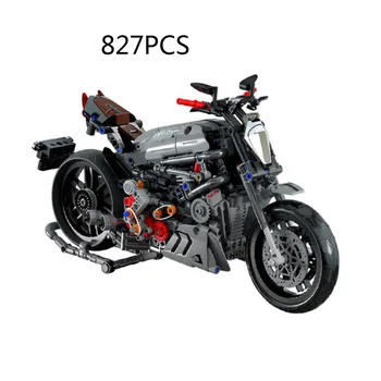 Tehniskā Motociklu Celtniecības Bloku Ducatis Diavel Mehānisko Tvaika Transportlīdzekļa Modeļa Motociklu Ķieģeļu Rotaļlietu Kolekcija Zēniem Dāvanas