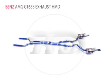Titāna Sakausējuma Izplūdes Cauruļu Kolektors Downpipe ir Piemērots BENZ AMG GT63S Auto Modifikācijas Elektronisko Vārstu