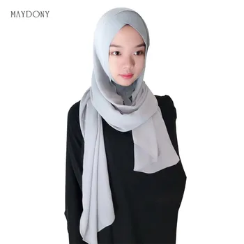 TJ73 Musulmaņu Viegli valkāt Šifona Hijab Šalle Femme Musulman Wrap Galvu Lakati Islāma Lakatu Malaizija Hijab Sieviešu Foulard