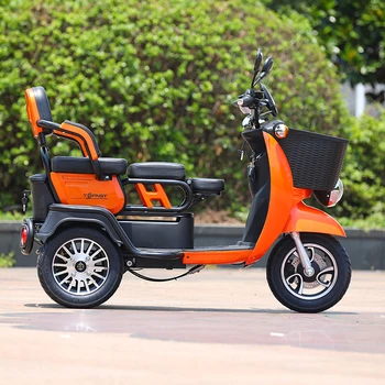 Toodi Trīs Riteņu Elektriskie Mini Scooter Tricikls ar Jumta Pieaugušo Rozā Maks Melnā, Zaļā un Sudraba Ķermeņa Mehānisko Skābes Akumulatora