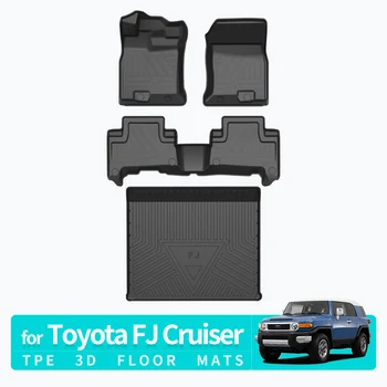 Toyota FJ Cruiser Grīdas Paklāji, Bagāžnieka Pad TPE 3D Ūdensizturīgs Kāju Paklājiņu Renes, Auto Piederumi