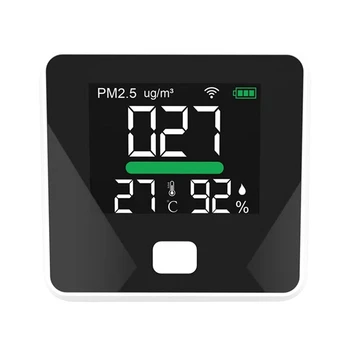 Tuya Wifi Gaisa Kvalitātes Mērītājs PM2.5 Temperatūras un Mitruma Testeri Portatīvo LED Displejs, Mājas Birojam