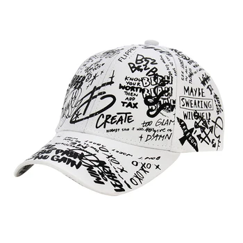 Unisex Grafiti Iespiesti Beisbola Cepure Karikatūra Gadījuma Hip Hop Āra Snapback Cepure