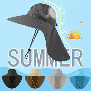 Unisex UV Aizsardzība Klp Vasaras Āra Zvejas Kāpšanas Saules Cepure ar Apkakli, Atloks
