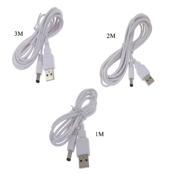 USB 2.0 A-Tipa Vīrieši, lai 5.5 x 2.5 mm, 5V Barošanas spraudņu Maršrutētāju Skaļrunis Uzlādes Kabelis 24BB
