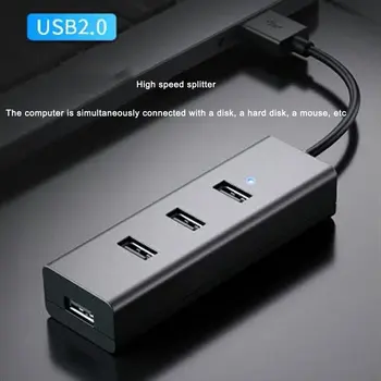 USB 2.0 HUB Barošanas HUB 4 Ports USB Adapteri PC Klēpjdatoru Piederumi USB Sadalītājs USB2.0 1.2 M 30 cm Adapteris 1.5 M