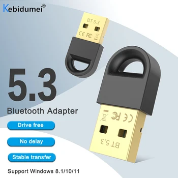 USB Bluetooth Adapteri Bluetooth 5.3 Dongle Adaptador PC Klēpjdators Bezvadu Skaļruņu Audio Uztvērēju Peles Tastatūras USB Adapteri