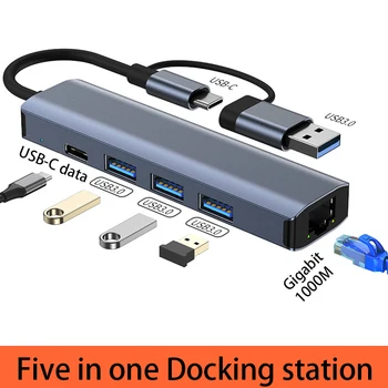 USB Pieci Vienā dokstacija Ir Piemērots Grāmatiņa Mobilo Planšetdatora dokstacija Multi-Function dokstacija Typec