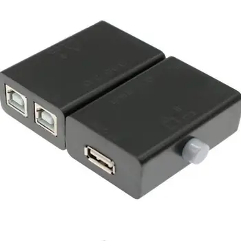 USB Printera Koplietošanai Ierīci 2 in 1 No Printera Sadales Slēdzis 2-Port Rokasgrāmata KVM Komutācijas Sadalītāja Hub Converter Piliens Kuģniecība