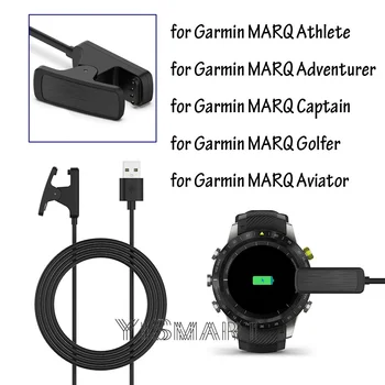 USB Uzlādes Kabelis Klipu par Garmin MARQ Lidotājs Kapteinis Piedzīvojumu Sportists Golfa spēlētājs Skatīties Lādētāja Adapteri