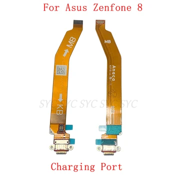 USB Uzlādes Port Connector Flex Cable Par Asus Zenfone 8 ZS590KS Uzlādes Savienotājs Valdes Remonta Daļas