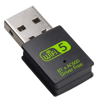 USB, Wifi, Bluetooth Adapteri, 600Mbps Dual Band Bezvadu Tīkla Ārējo Uztvērēju,Wifi Dongle For PC/Laptop/Desktop